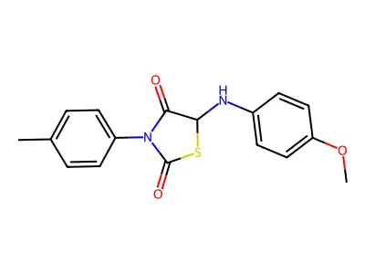 5-(4-Methoxy-phenylamino)-3-p-tolyl-thiazolidine-2,4-dione structure