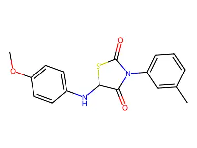 5-[(4-Methoxyphenyl)amino]-3-(3-methylphenyl)-1,3-thiazolidine-2,4-dione structure