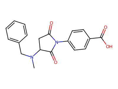 4-{3-[Benzyl(methyl)amino]-2,5-dioxopyrrolidin-1-yl}benzoic acid structure