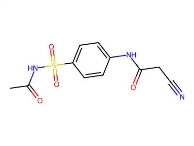 N-[4-(acetylsulfamoyl)phenyl]-2-cyanoacetamide structure