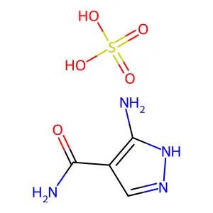3-Amino-4-carboxamidopyrazole hemisulfate structure