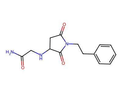 2-((2,5-Dioxo-1-phenethylpyrrolidin-3-yl)amino)acetamide structure