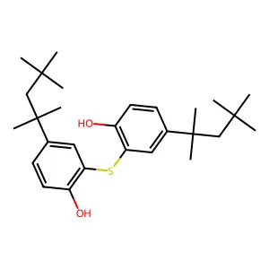 2,2'-Thiobis(4-(1,1,3,3-tetramethylbutyl)phenol) structure