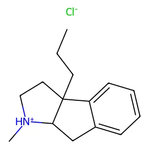 Indeno(2,1-b)pyrrole, 1,2,3,3a,8,8a-hexahydro-1-methyl-3a-propyl-, hydrochloride structure