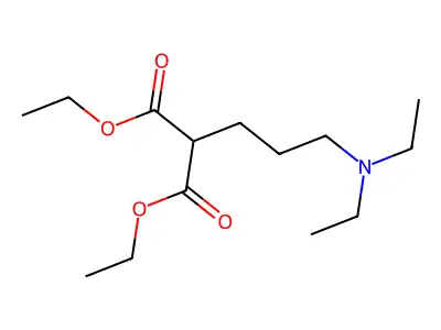 Diethyl (3-diethylaminopropyl)-malonate structure