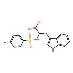 N-[(4-Methylphenyl)sulfonyl]tryptophan structure