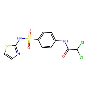 2,2-dichloro-N-[4-(1,3-thiazol-2-ylsulfamoyl)phenyl]acetamide structure