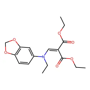 Diethyl ((N-ethyl-3,4-(methylenedioxy)anilino)methylene)malonate structure