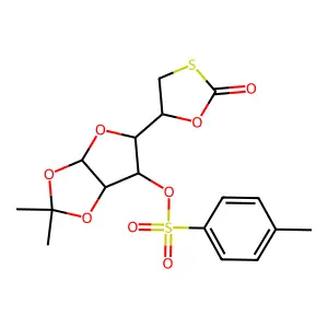 [2,2-dimethyl-5-(2-oxo-1,3-oxathiolan-5-yl)-3a,5,6,6a-tetrahydrofuro[2,3-d][1,3]dioxol-6-yl] 4-methylbenzenesulfonate structure