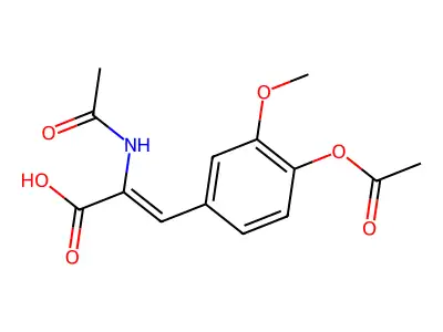 4-Acetoxy-alpha-acetylamino-3-methoxycinnamic acid structure