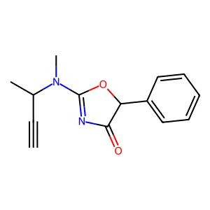 2-Oxazolin-4-one, 2-(N-methyl-N-(1-methyl-2-propynyl)amino)-5-phenyl- structure