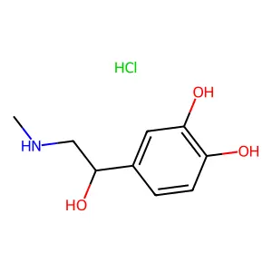 (+-)-Epinephrine hydrochloride structure