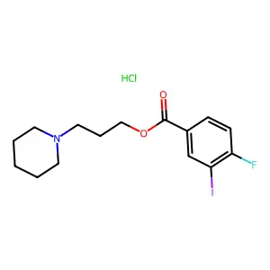 Piperidinopropyl 3-iodo-4-fluorobenzoate HCl structure