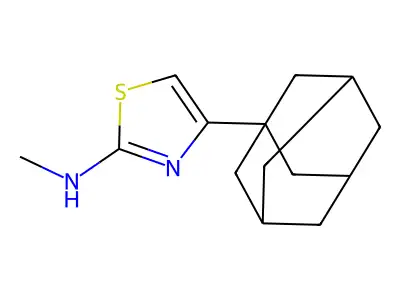 4-(1-adamantyl)-N-methyl-1,3-thiazol-2-amine structure