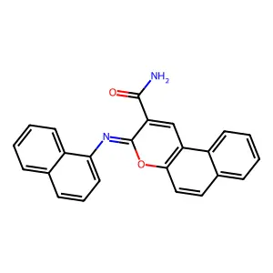 3-Naphthalen-1-yliminobenzo[f]chromene-2-carboxamide structure