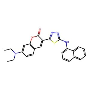 7-(Diethylamino)-3-[5-(naphthalen-1-ylamino)-1,3,4-thiadiazol-2-yl]chromen-2-one structure