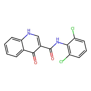 N-(2,6-dichlorophenyl)-4-oxo-1H-quinoline-3-carboxamide structure