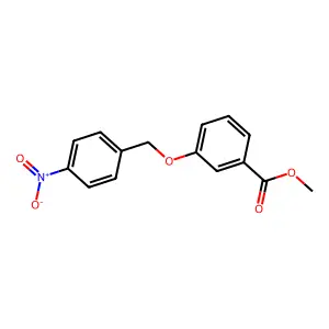 Benzoic acid, 3-[(4-nitrophenyl)methoxy]-, methyl ester structure