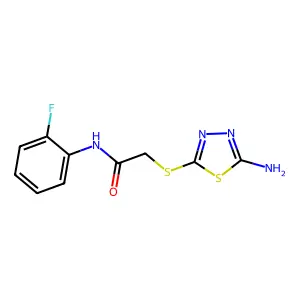 2-((5-Amino-1,3,4-thiadiazol-2-yl)thio)-N-(2-fluorophenyl)acetamide structure