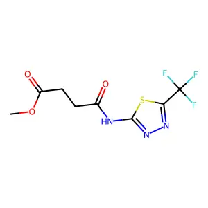Methyl 4-oxo-4-{[5-(trifluoromethyl)-1,3,4-thiadiazol-2-yl]amino}butanoate structure