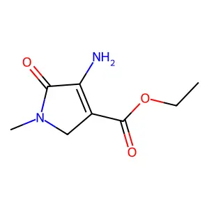 Ethyl 4-amino-1-methyl-5-oxo-2,5-dihydro-1H-pyrrole-3-carboxylate structure