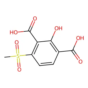 2-Hydroxy-4-(methylsulfonyl)isophthalic acid structure