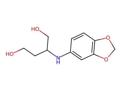 2-(1,3-Benzodioxol-5-ylamino)-1,4-butanediol structure