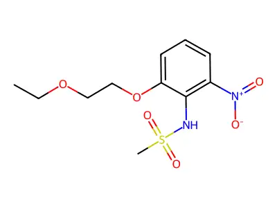 N-[2-(2-ethoxyethoxy)-6-nitrophenyl]methanesulfonamide structure