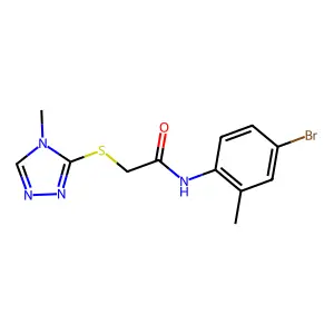 N-(4-bromo-2-methylphenyl)-2-[(4-methyl-4H-1,2,4-triazol-3-yl)sulfanyl]acetamide structure