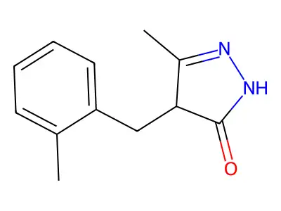 5-methyl-4-(2-methylbenzyl)-2,4-dihydro-3H-pyrazol-3-one structure