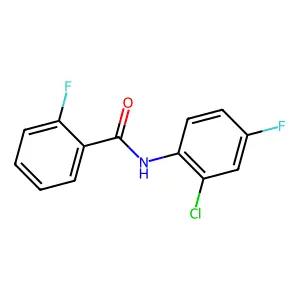 N-(2-chloro-4-fluorophenyl)-2-fluorobenzamide structure