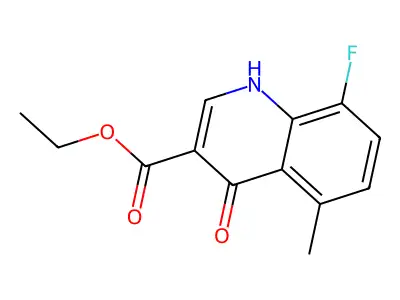 Ethyl 8-fluoro-4-hydroxy-5-methyl-3-quinolinecarboxylate structure