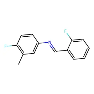 4-fluoro-N-[(E)-(2-fluorophenyl)methylidene]-3-methylaniline structure