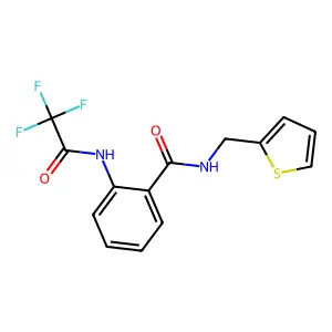 N-(2-thienylmethyl)-2-[(2,2,2-trifluoroacetyl)amino]benzenecarboxamide structure