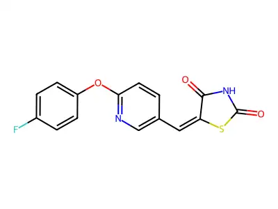 5-[[6-(4-Fluorophenoxy)-3-pyridinyl]methylidene]-1,3-thiazolidine-2,4-dione structure