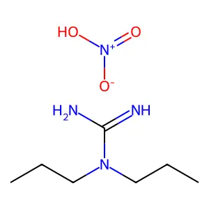 Guanidine, 1,1-dipropyl-, nitrate structure