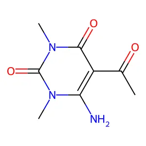 5-Acetyl-6-amino-1,3-dimethyluracil structure
