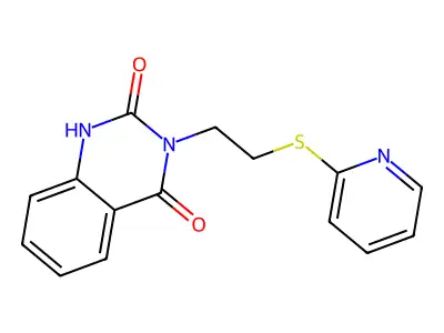 3-[2-(2-pyridinylsulfanyl)ethyl]-2,4(1H,3H)-quinazolinedione structure