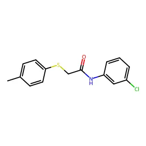 N-(3-chlorophenyl)-2-[(4-methylphenyl)sulfanyl]acetamide structure