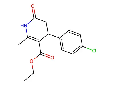 Ethyl 4-(4-chlorophenyl)-2-methyl-6-oxo-1,4,5,6-tetrahydro-3-pyridinecarboxylate structure