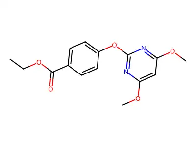Ethyl 4-[(4,6-dimethoxy-2-pyrimidinyl)oxy]benzenecarboxylate structure
