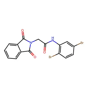 N-(2,5-dibromophenyl)-2-(1,3-dioxo-1,3-dihydro-2H-isoindol-2-yl)acetamide structure