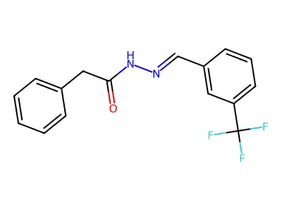 2-phenyl-N-[[3-(trifluoromethyl)phenyl]methylideneamino]acetamide structure