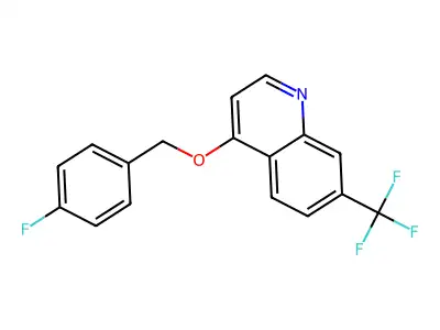 4-[(4-Fluorophenyl)methoxy]-7-(trifluoromethyl)quinoline structure