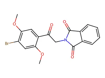 2-[2-(4-bromo-2,5-dimethoxyphenyl)-2-oxoethyl]-1H-isoindole-1,3(2H)-dione structure