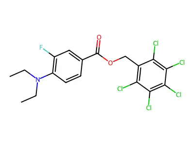 (2,3,4,5,6-Pentachlorophenyl)methyl 4-(diethylamino)-3-fluorobenzoate structure