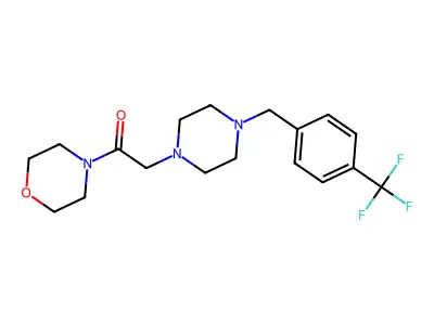 4-((4-(4-(Trifluoromethyl)benzyl)-1-piperazinyl)acetyl)morpholine structure