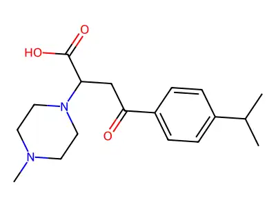 4-(4-Isopropylphenyl)-2-(4-methylpiperazino)-4-oxobutanoic acid structure