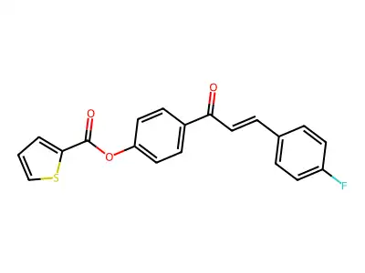 4-[3-(4-Fluorophenyl)acryloyl]phenyl 2-thiophenecarboxylate structure