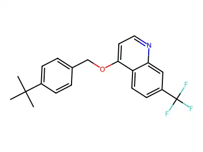 4-[(4-Tert-butylphenyl)methoxy]-7-(trifluoromethyl)quinoline structure